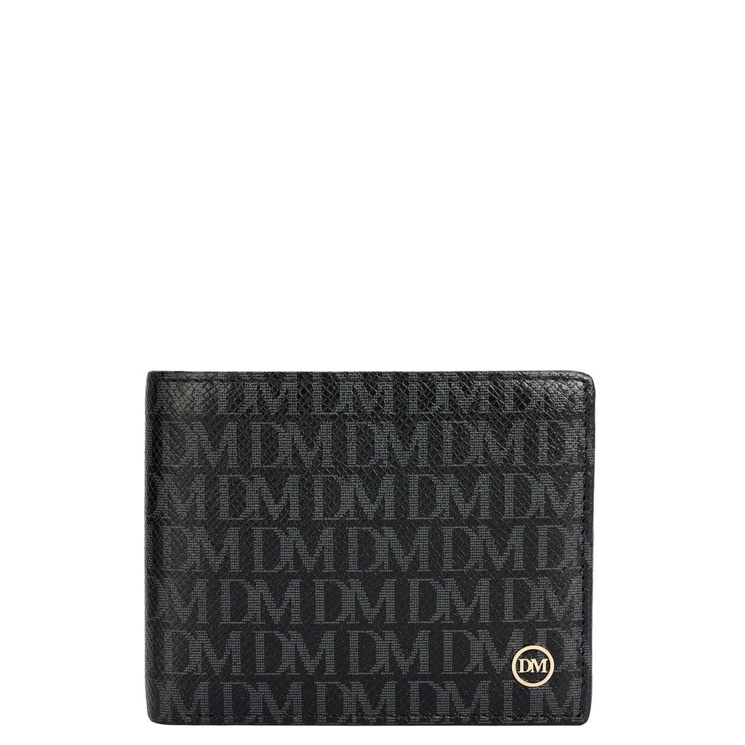 Monogram Bifold Men's Wallet - Black