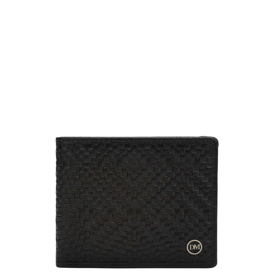 Mat-Weave Bifold Men's Wallet - Black