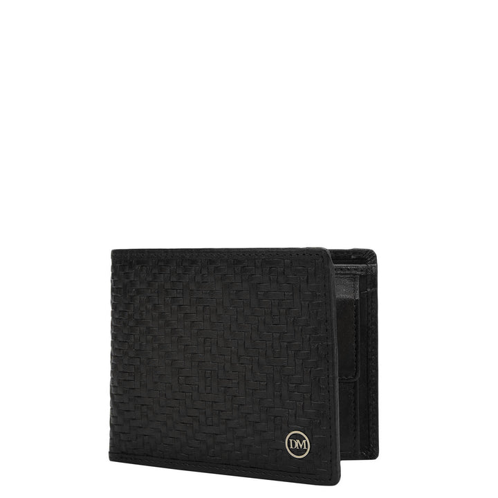 Mat-Weave Bifold Men's Wallet - Black