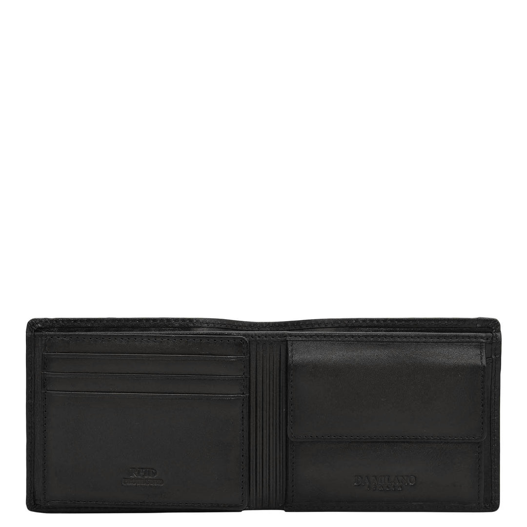 Mat-Weave Bifold Men's Wallet - Black