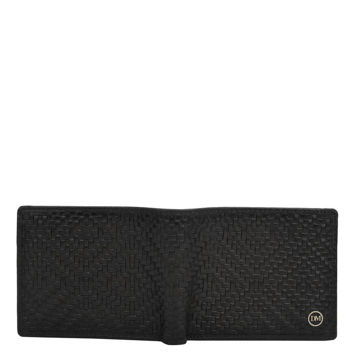 Mat-Weave Bifold Men's Wallet - Black
