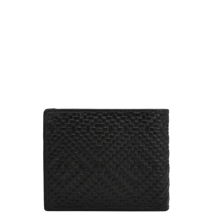 Mat-Weave Bifold Men's Wallet - Black