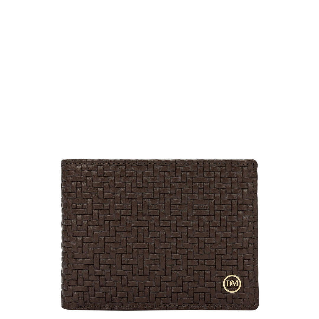 Mat-Weave Bifold Men's Wallet - Brown