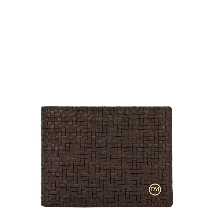 Mat-Weave Bifold Men's Wallet - Brown