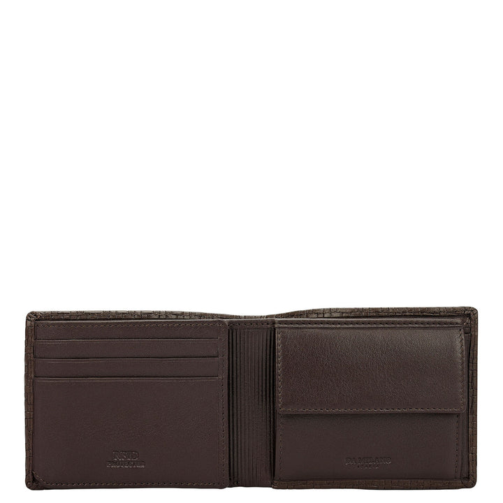 Mat-Weave Bifold Men's Wallet - Brown