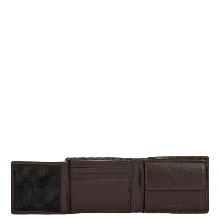 Mat-Weave Bifold Men's Wallet - Brown