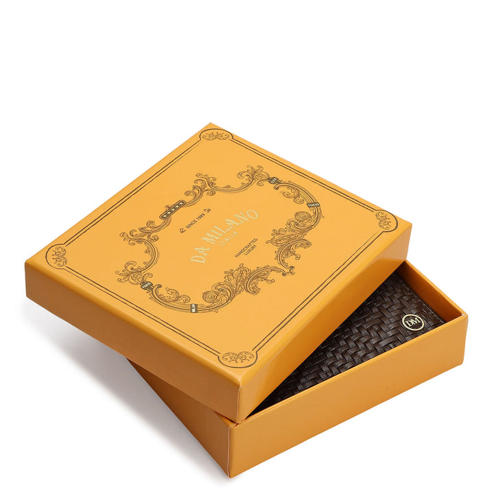 Mat-Weave Bifold Men's Wallet - Brown