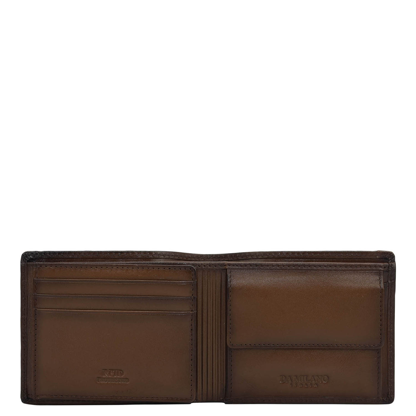 Cognac Bifold Leather Mens Wallet