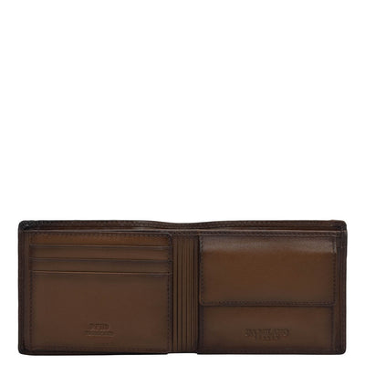 Cognac Bifold Leather Mens Wallet