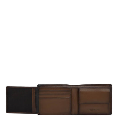 Cognac Bifold Leather Mens Wallet