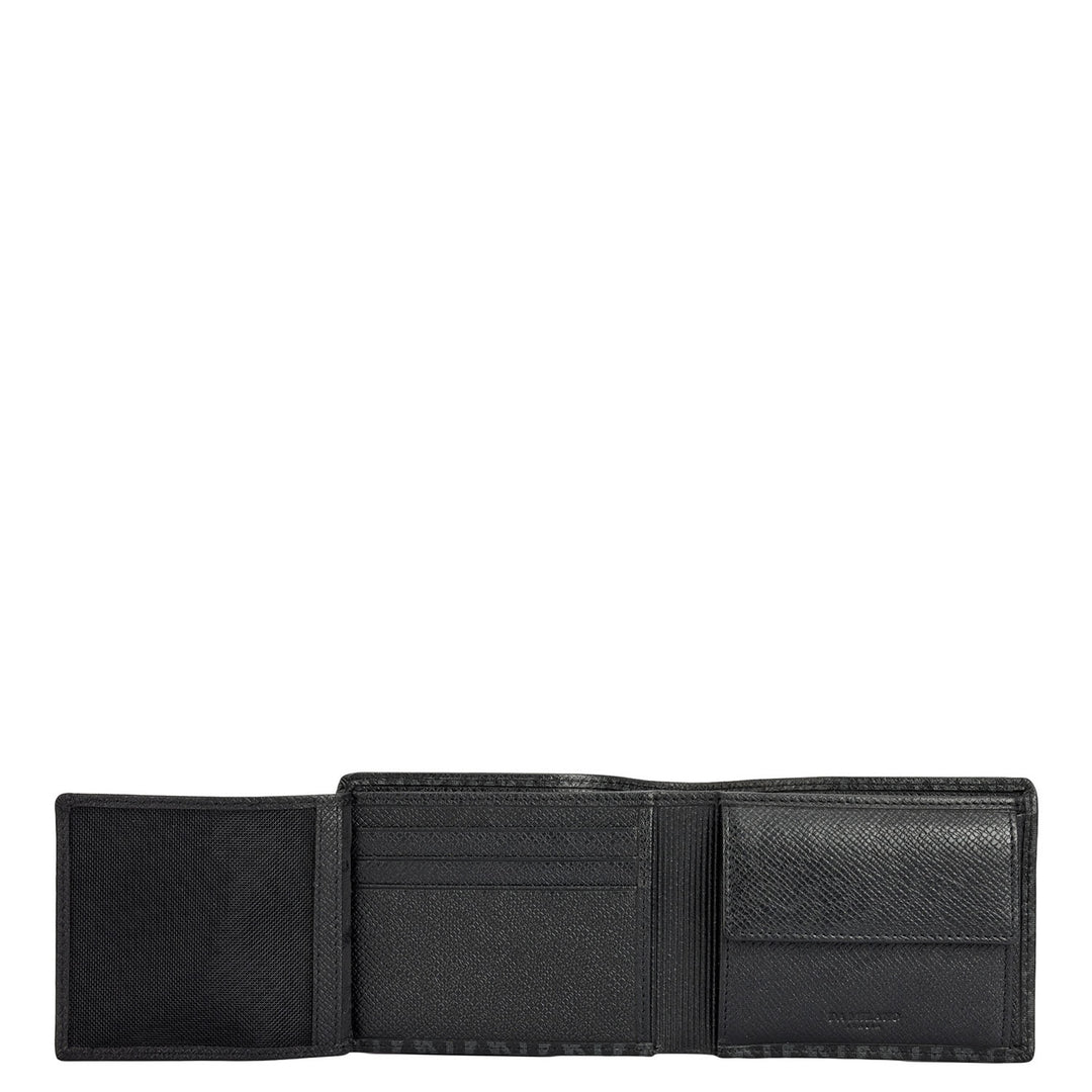 Black Bifold Leather Mens Wallet