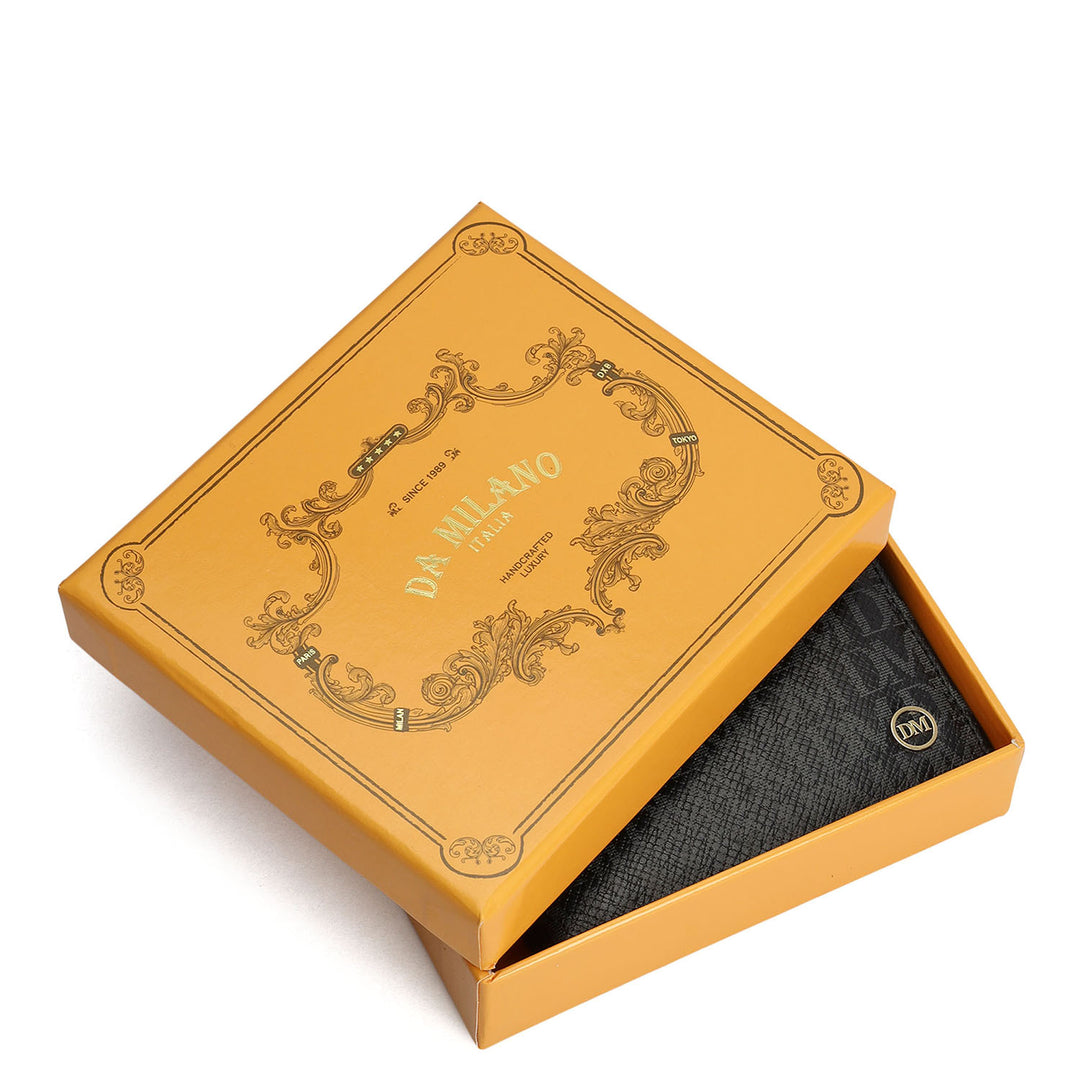 Black Bifold Leather Mens Wallet