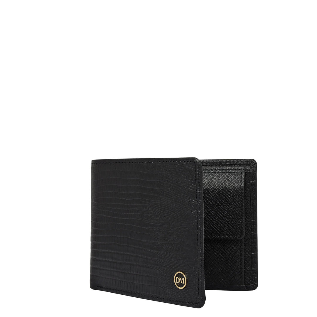 Black Bifold Leather Mens Wallet