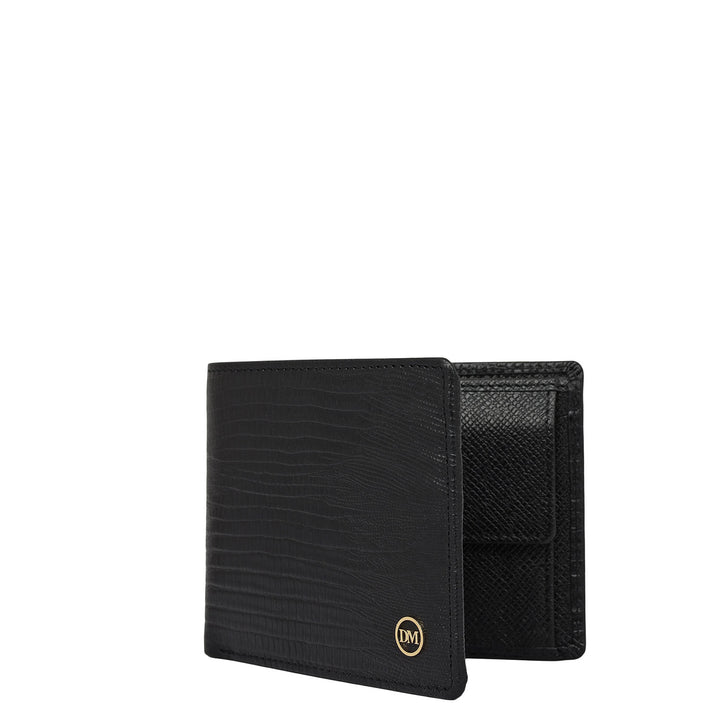 Black Bifold Leather Mens Wallet