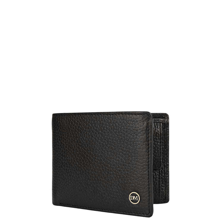 Black Bifold Leather Mens Wallet