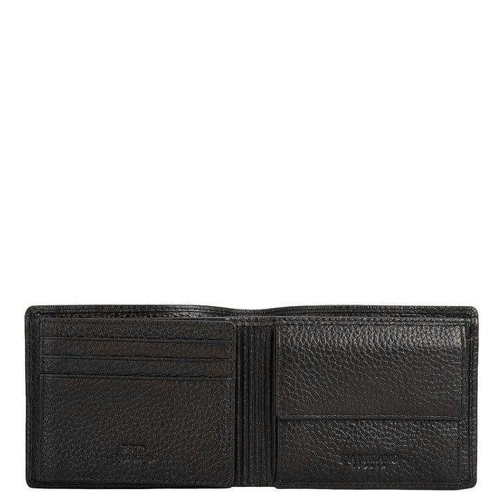 Black Bifold Leather Mens Wallet