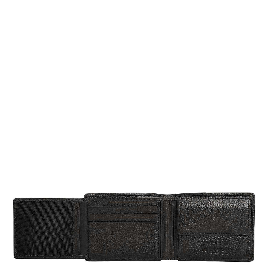 Black Bifold Leather Mens Wallet