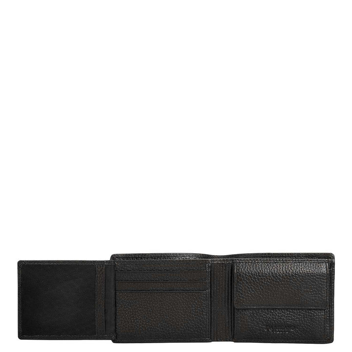 Black Bifold Leather Mens Wallet