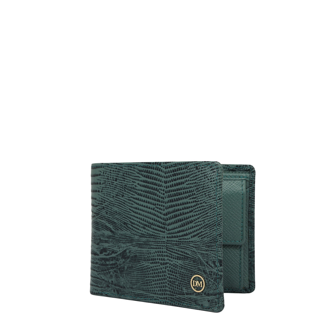 Green Bifold Leather Mens Wallet