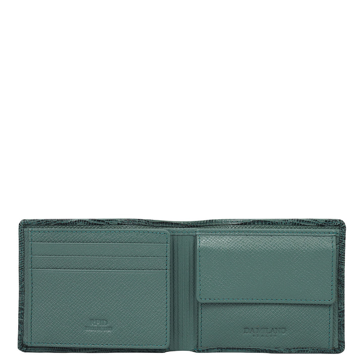 Green Bifold Leather Mens Wallet