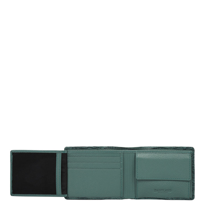 Green Bifold Leather Mens Wallet