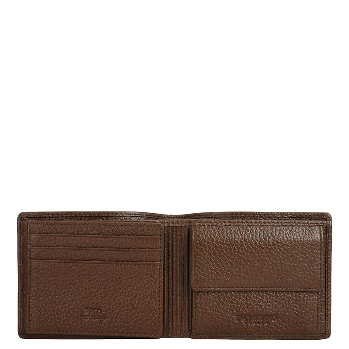 Mocha Bifold Leather Mens Wallet