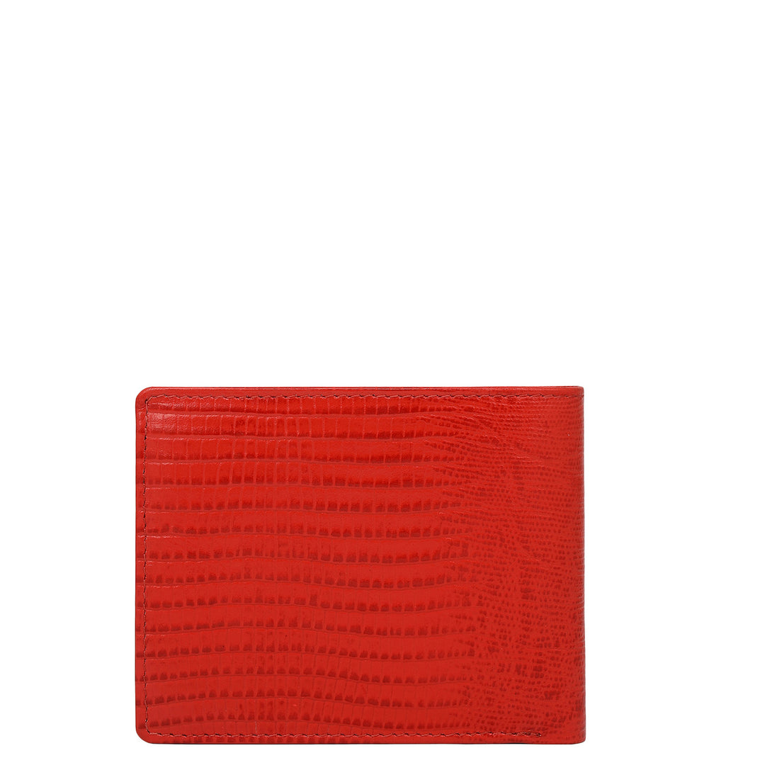 Red Bifold Leather Mens Wallet