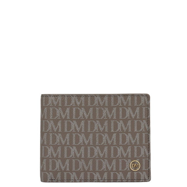 Smoke Grey Bifold Leather Mens Wallet