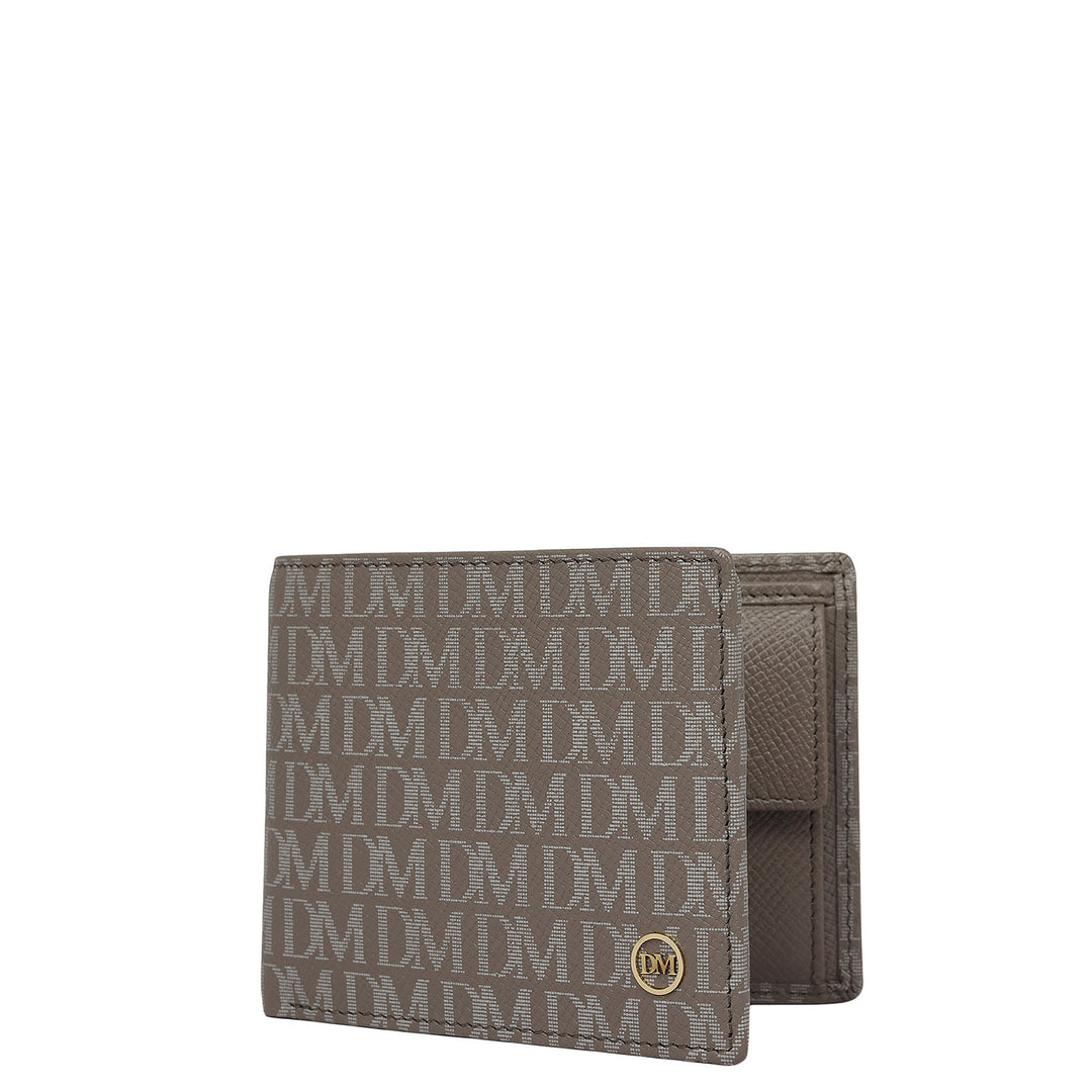 Smoke Grey Bifold Leather Mens Wallet
