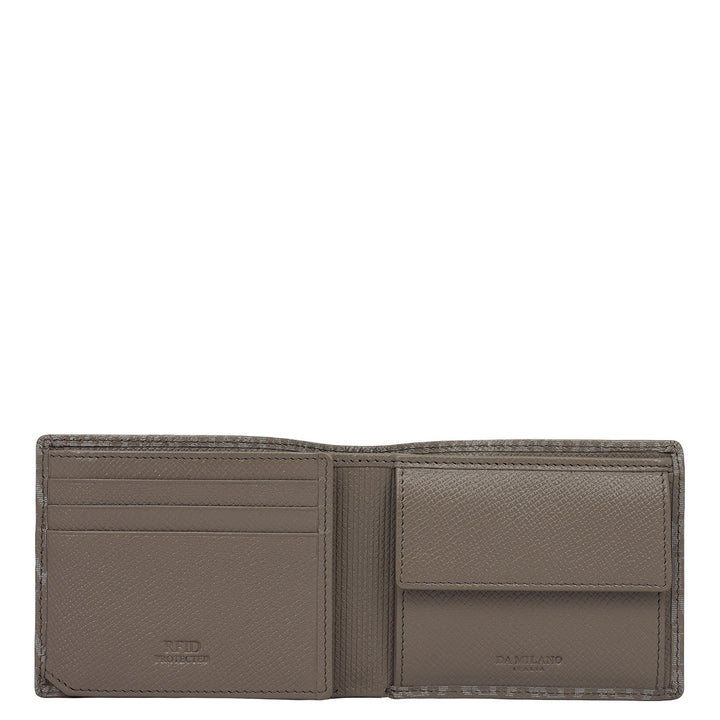 Smoke Grey Bifold Leather Mens Wallet