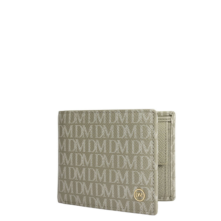 Stone Grey Bifold Leather Mens Wallet