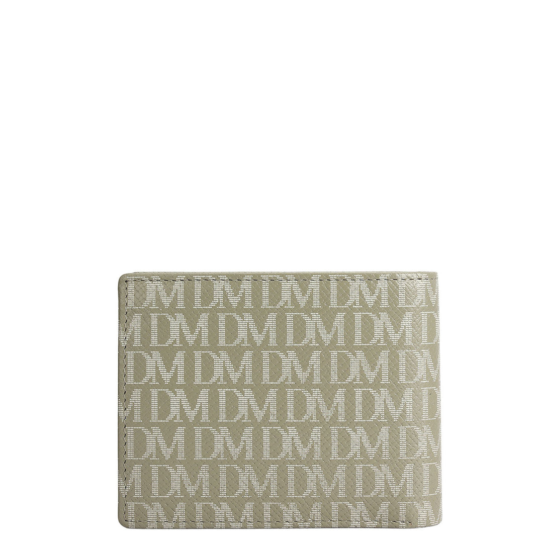 Stone Grey Bifold Leather Mens Wallet