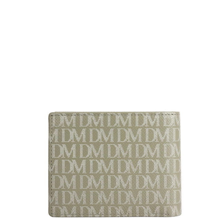 Stone Grey Bifold Leather Mens Wallet