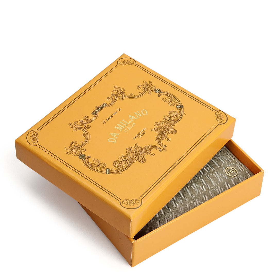 Stone Grey Bifold Leather Mens Wallet