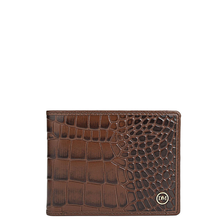 Walnut Bifold Leather Mens Wallet