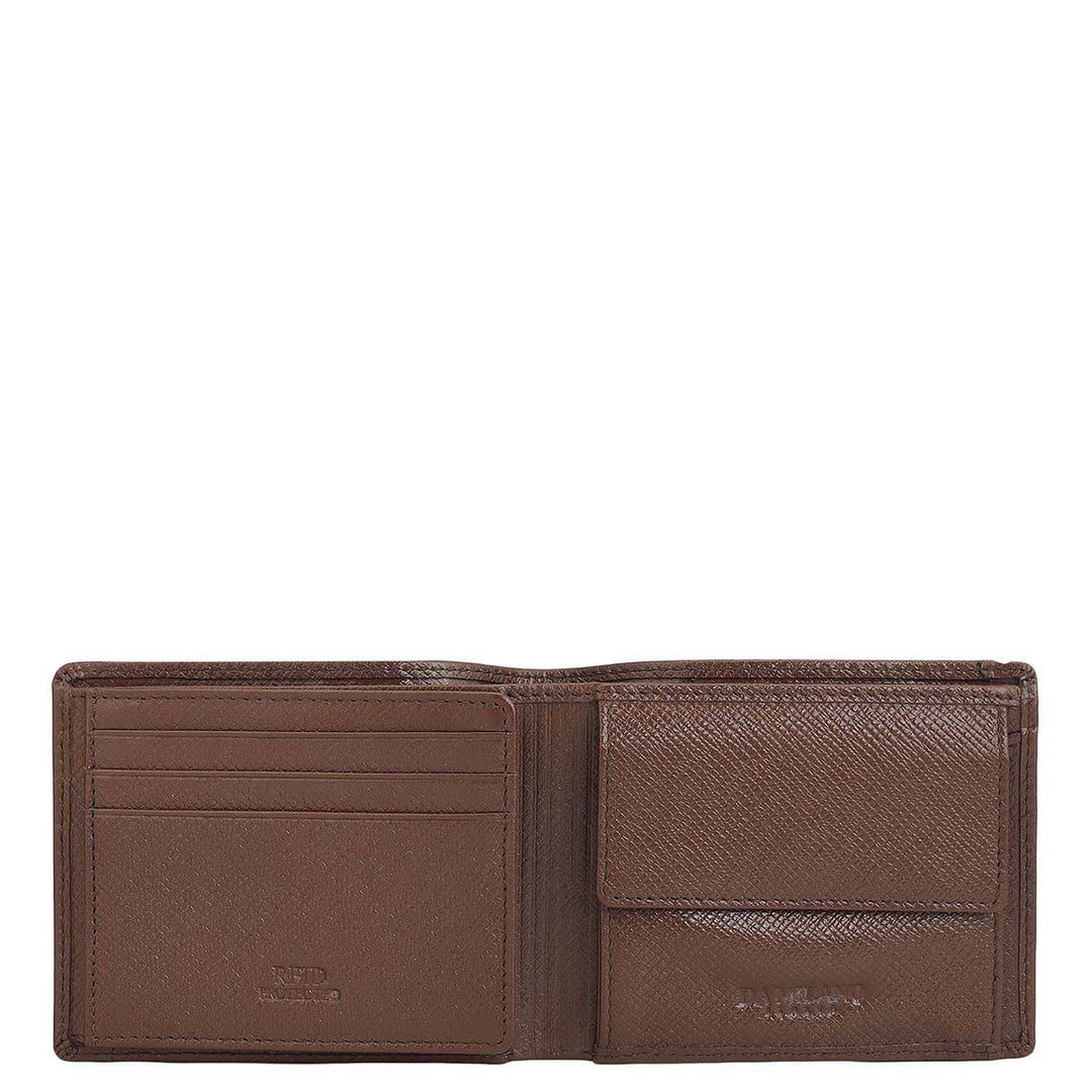 Walnut Bifold Leather Mens Wallet