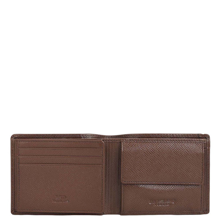 Walnut Bifold Leather Mens Wallet