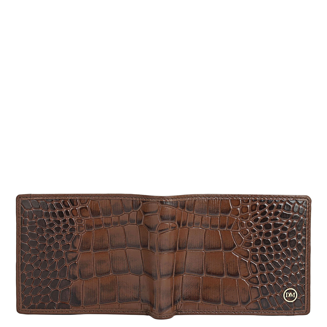 Walnut Bifold Leather Mens Wallet