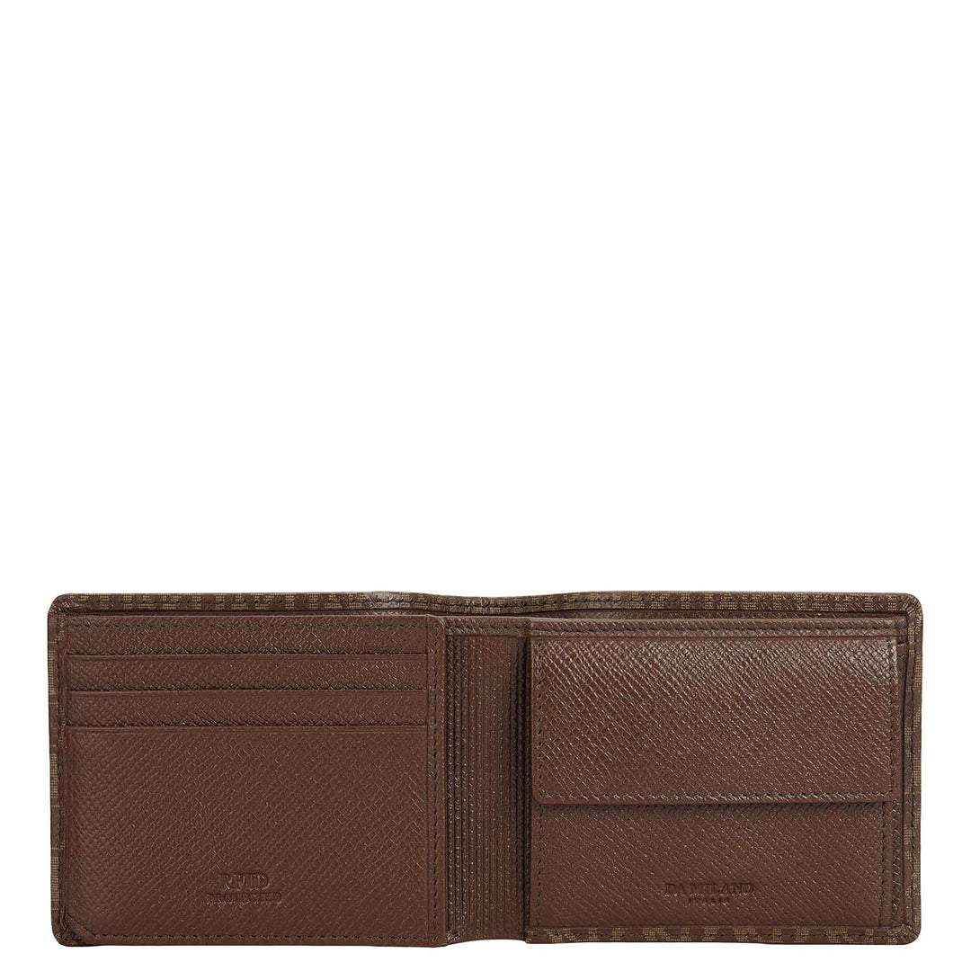 Walnut Bifold Leather Mens Wallet