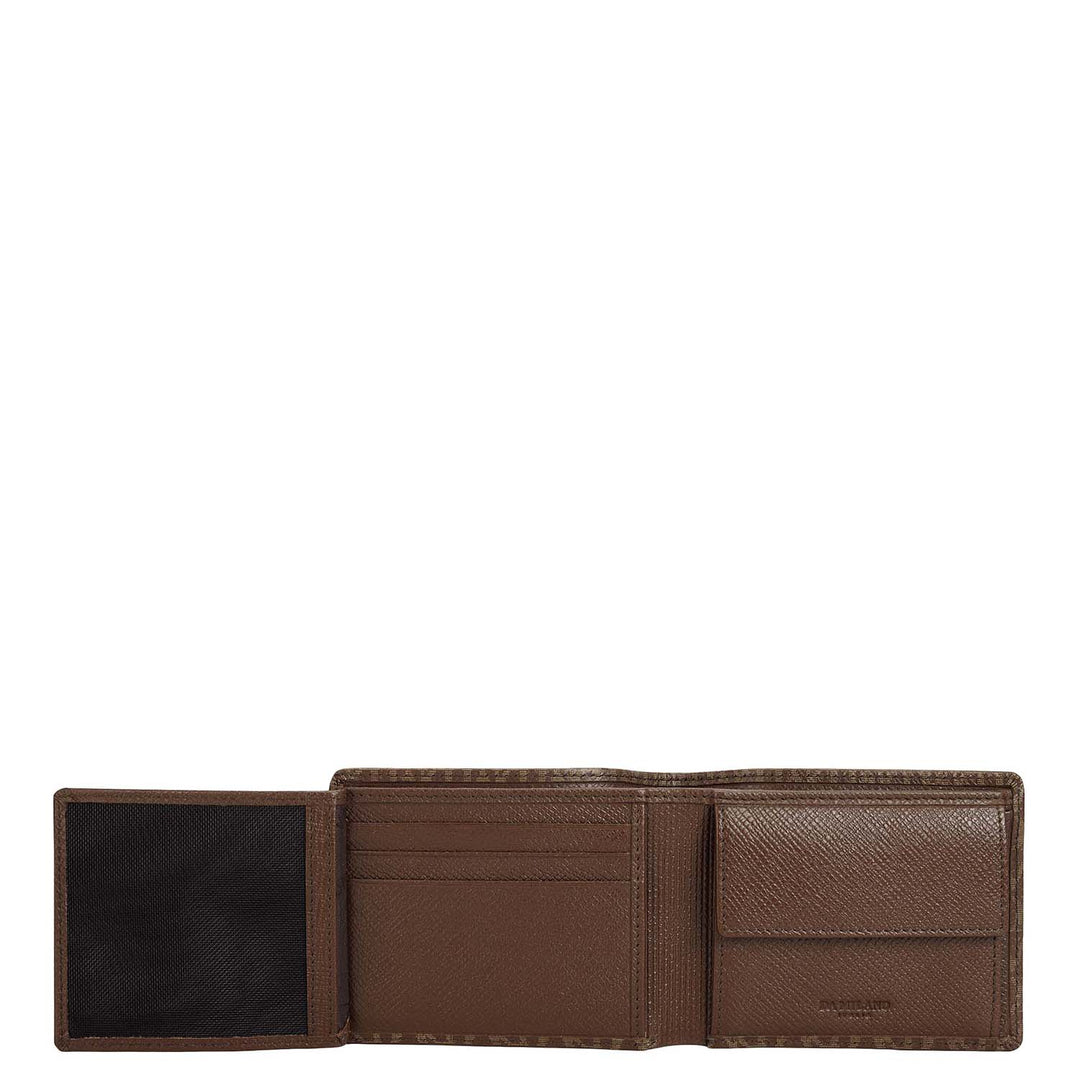 Walnut Bifold Leather Mens Wallet