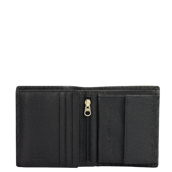 Black Bifold Leather Mens Wallet