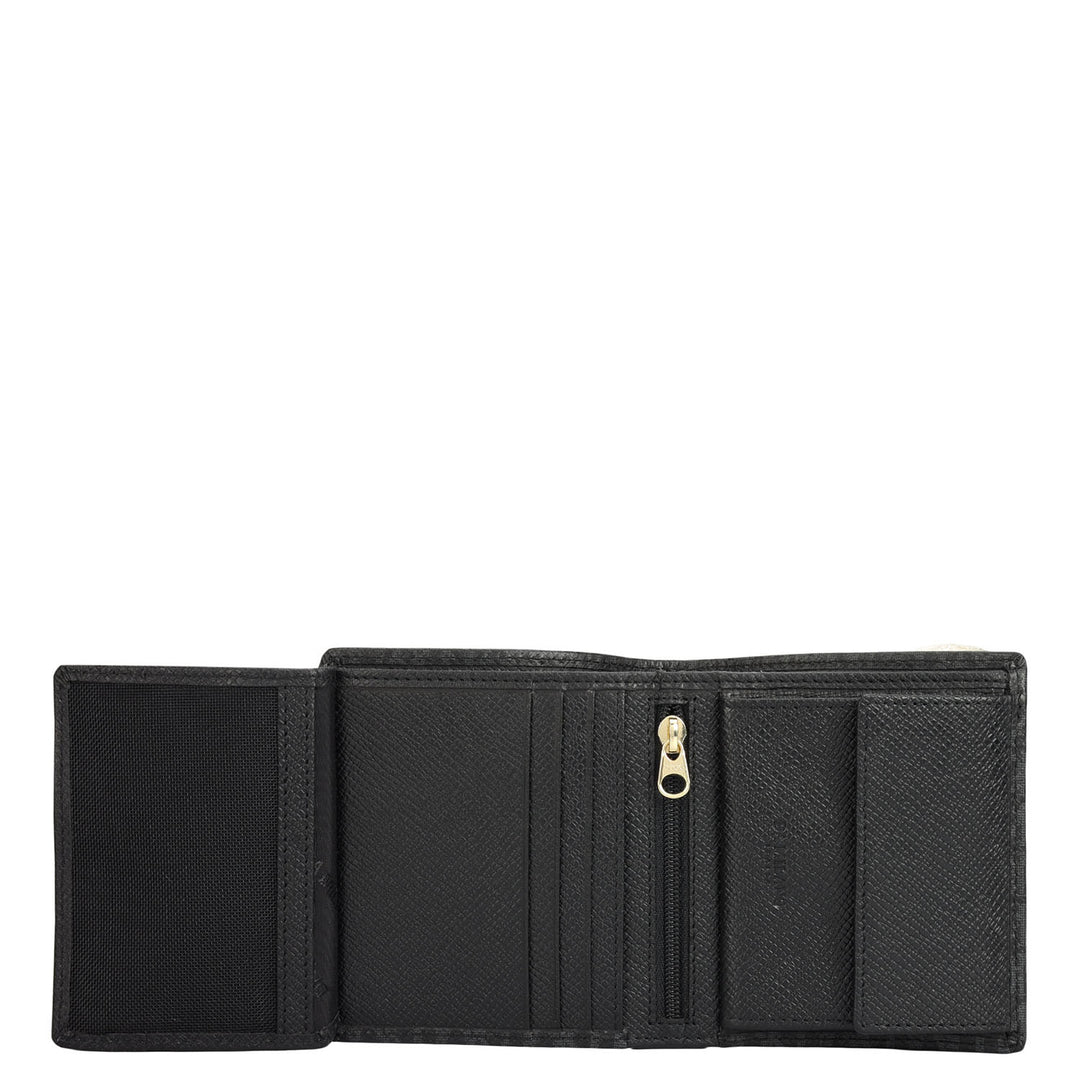 Black Bifold Leather Mens Wallet