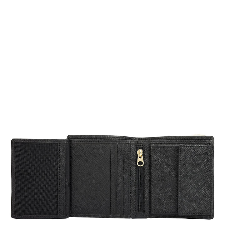 Black Bifold Leather Mens Wallet