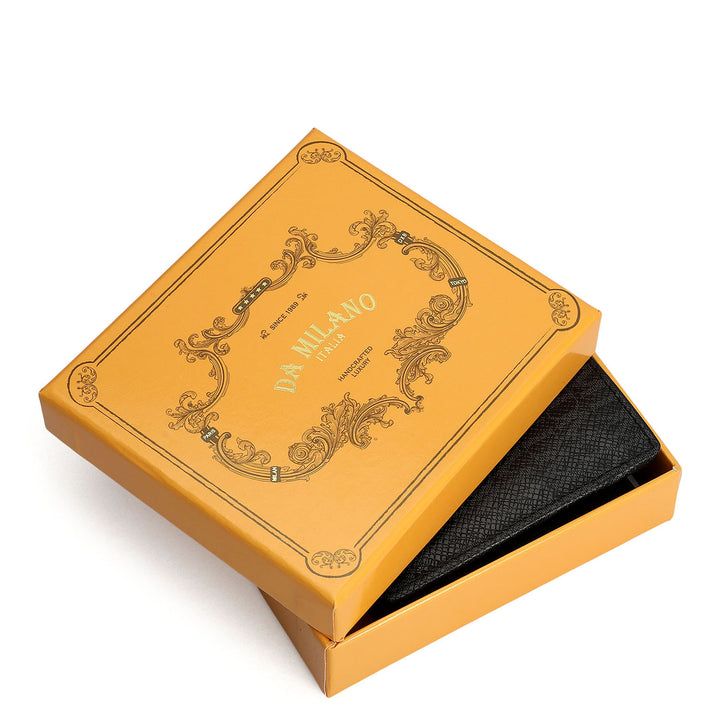 Black Bifold Leather Mens Wallet