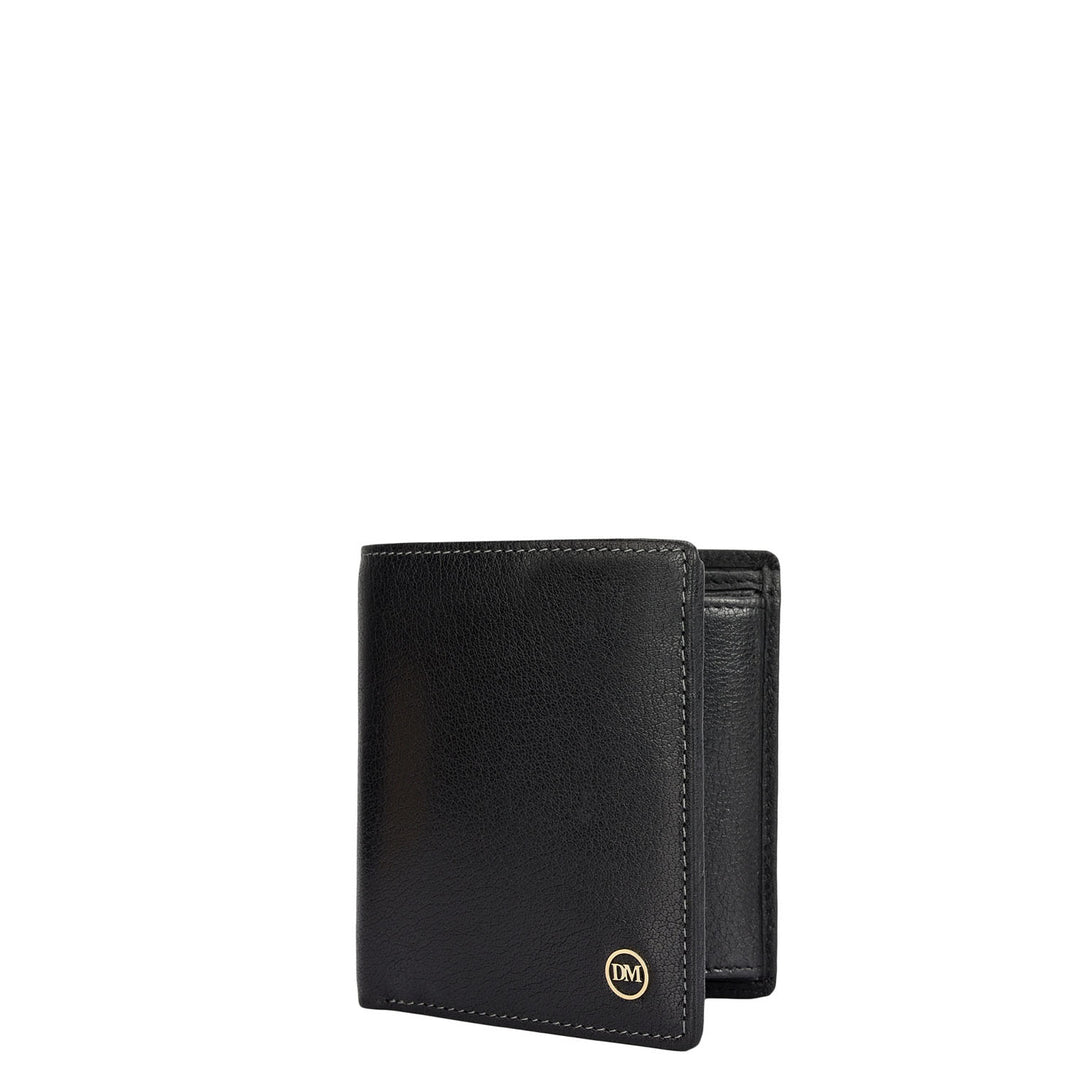 Black Bifold Leather Mens Wallet