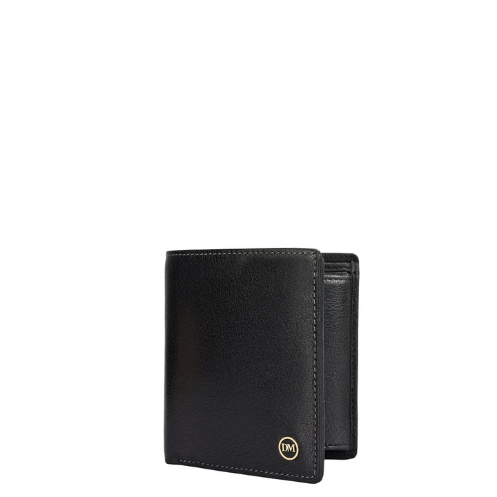 Black Bifold Leather Mens Wallet