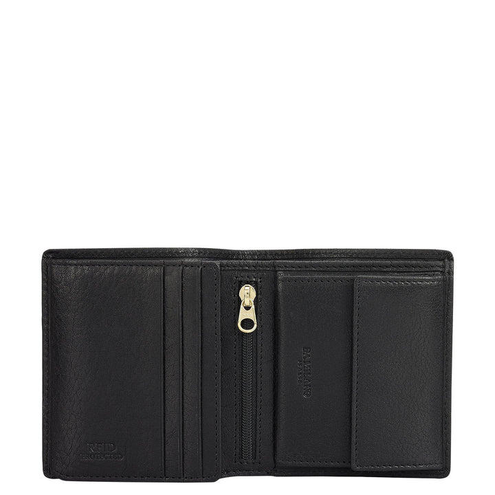 Black Bifold Leather Mens Wallet
