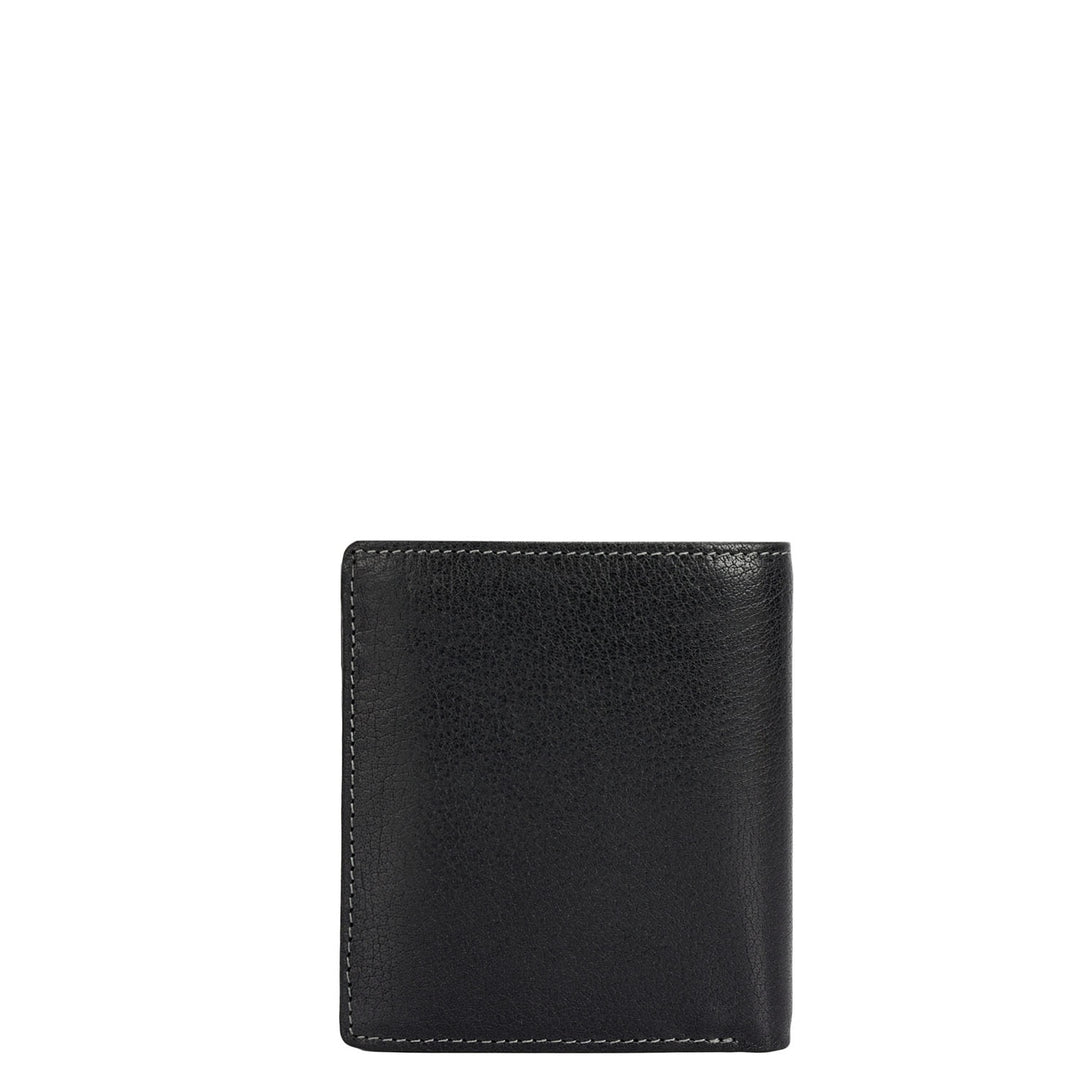 Black Bifold Leather Mens Wallet