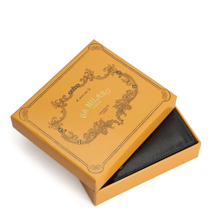 Black Bifold Leather Mens Wallet