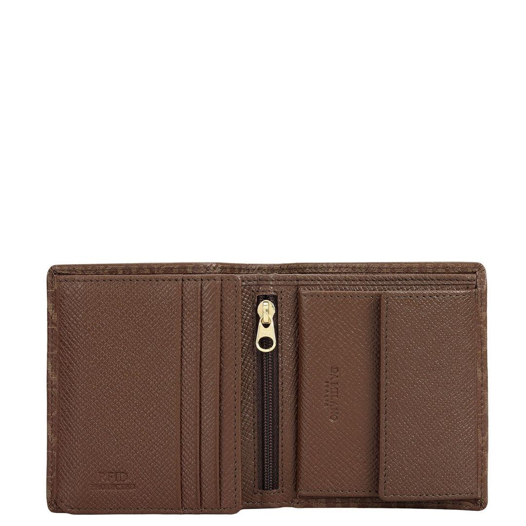 Walnut Bifold Leather Mens Wallet